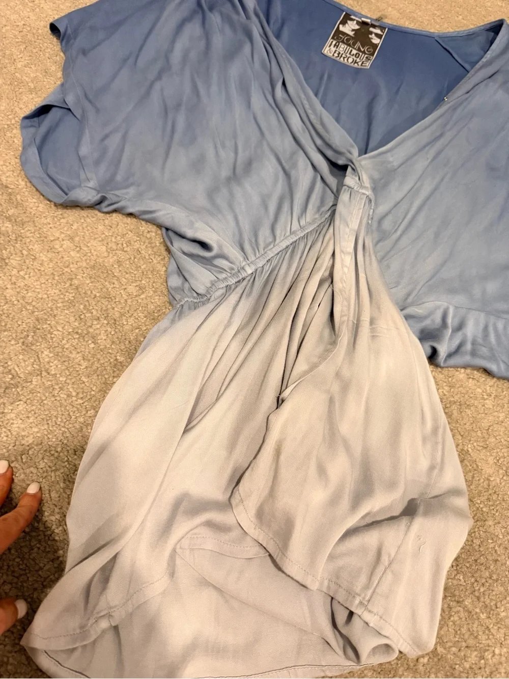 Young Fabulous & Broke Light Blue ombré super soft dress
